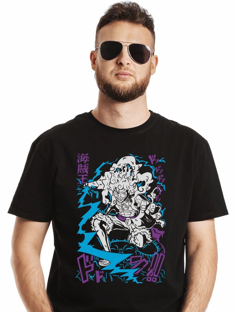 ONE PIECE SUN GOD NIKA LUFFY POLERA MANGA CORTA HOMBRE-0