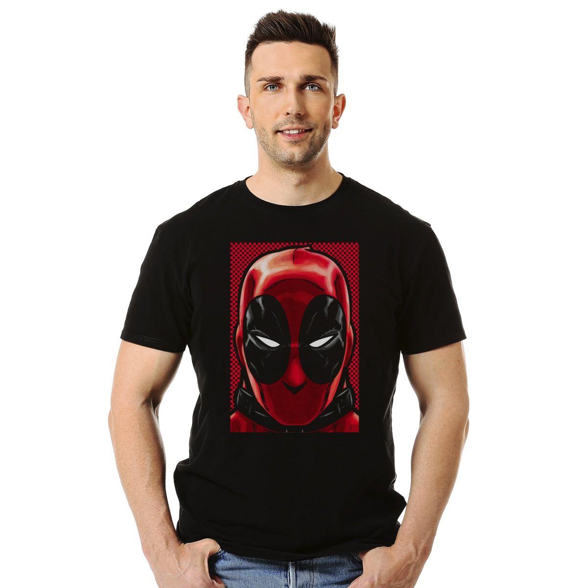 DEADPOOL FACE COMIC POLERA MANGA CORTA HOMBRE-2