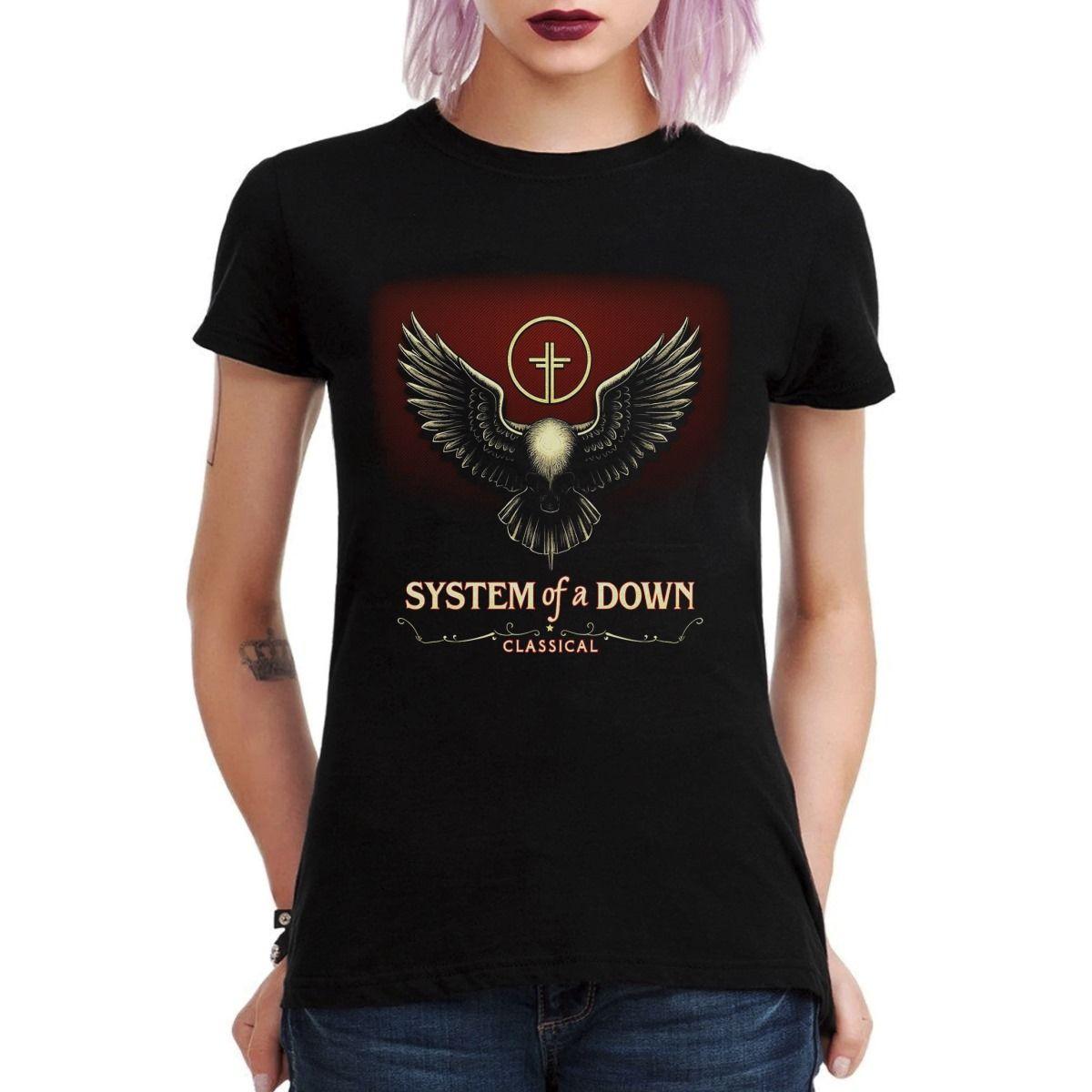SYSTEM OF A DOWN CLASSICAL POLERA MUJER-2
