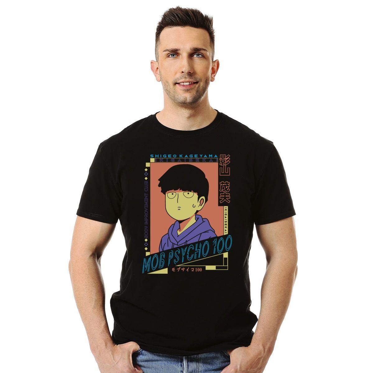MOB PSYCHO 100 BODY IMPROVEMENT CLUB RETRATO POLERA MANGA CORTA HOMBRE-2