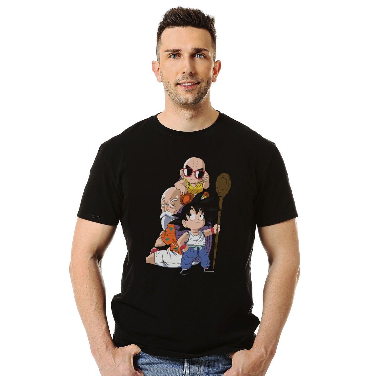 DRAGON BALL GOKU GOHAN KRILIN MAESTRO ROSHI POLERA MANGA CORTA HOMBRE-2