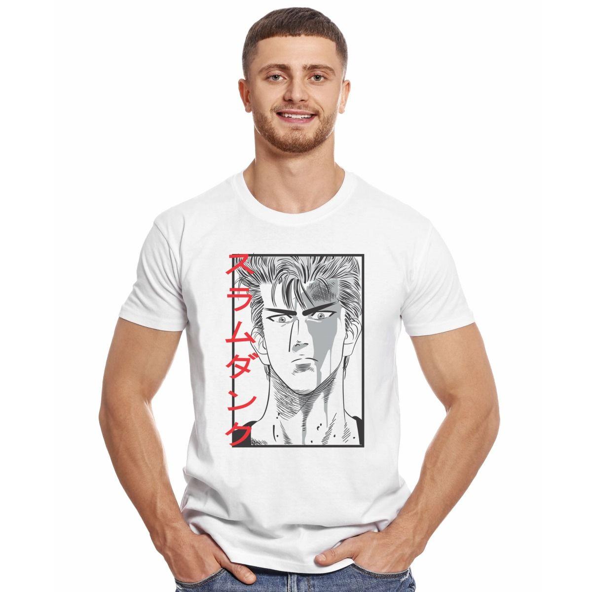 SLAM DUNK HANAMICHI SAKURAGI CARA POLERA MANGA CORTA HOMBRE-2