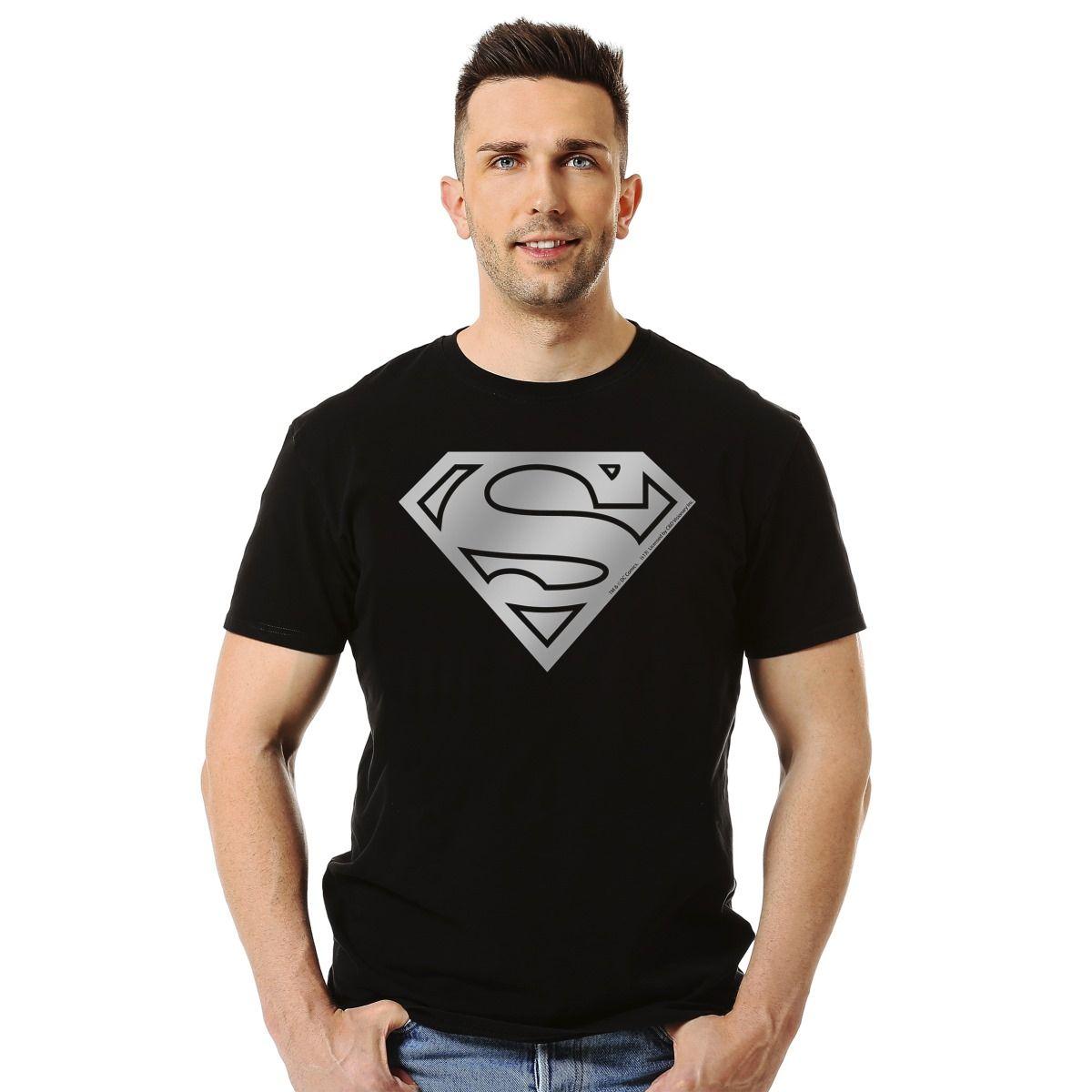 SUPERMAN LOGO GRIS POLERA MANGA CORTA HOMBRE-2