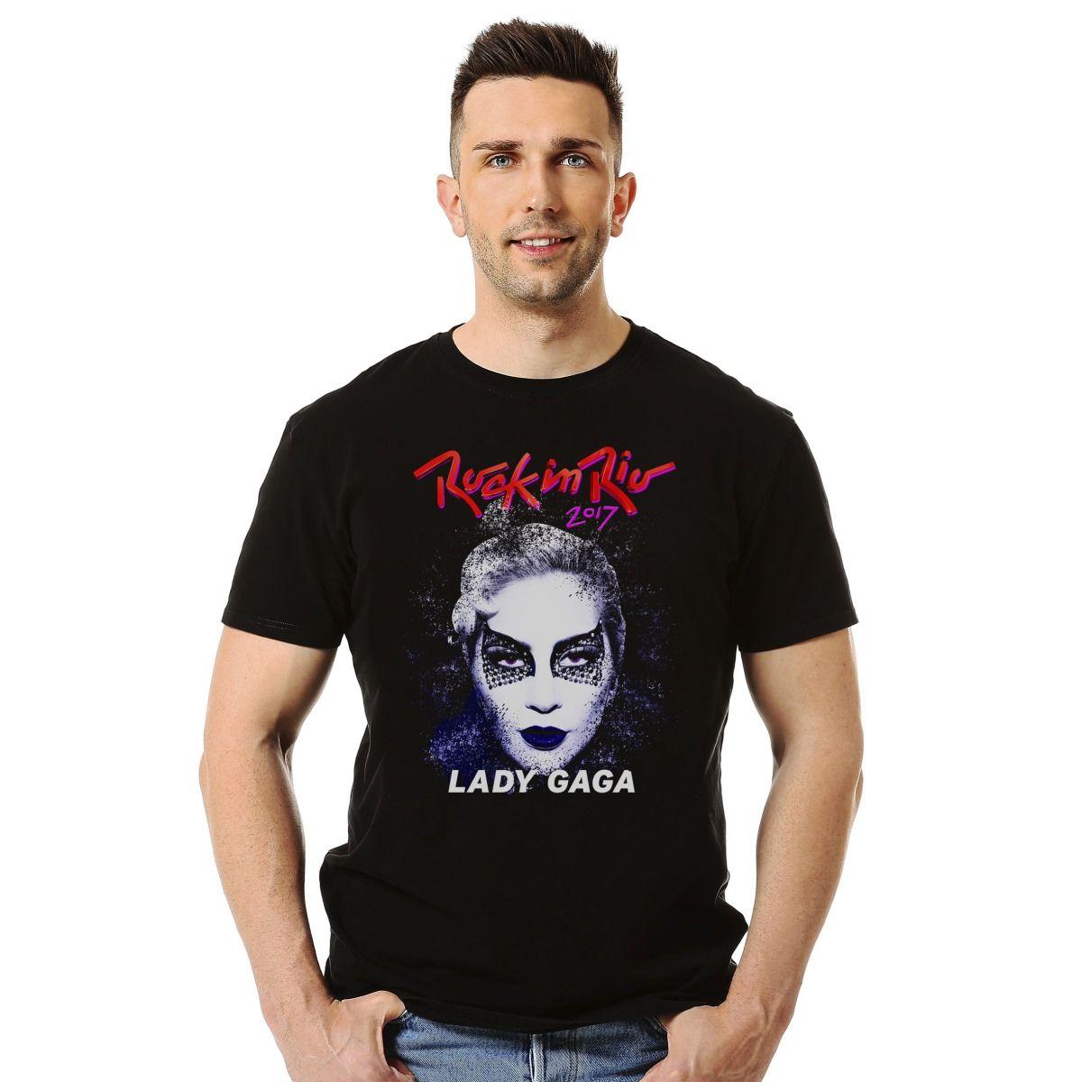 LADY GAGA ROCK IN RIO 2017 POLERA MANGA CORTA HOMBRE-2