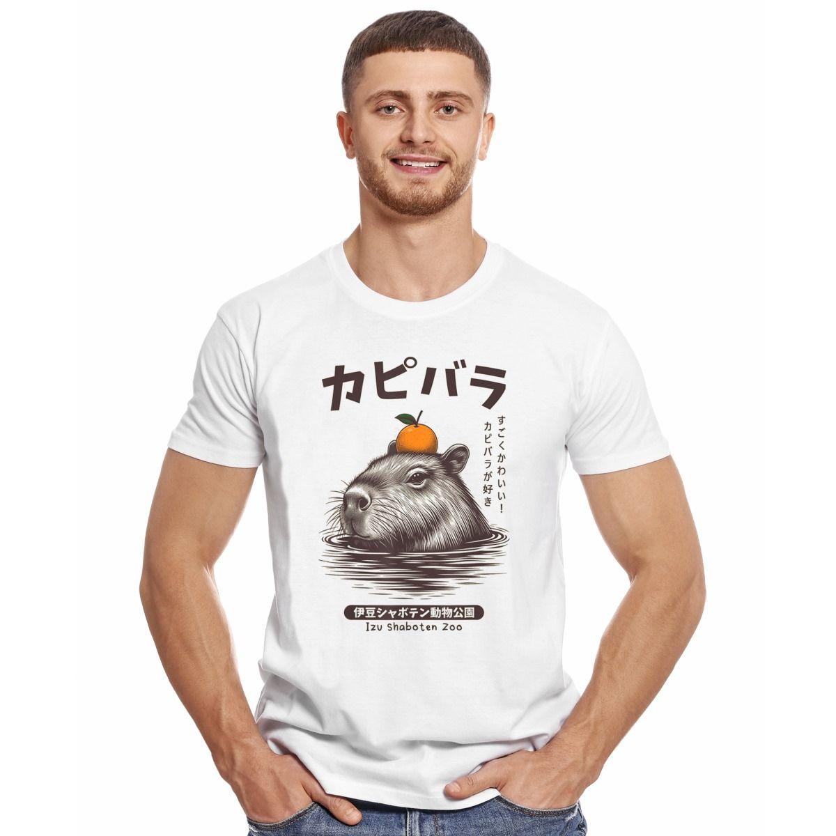 CAPIBARA NARANJA ZOOLOGICO IZY SHABOTEN POLERA MANGA CORTA HOMBRE-2