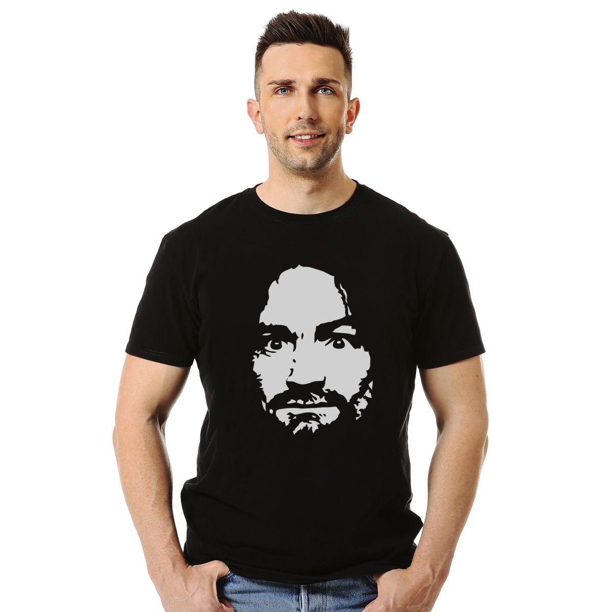 Polera Charles Manson Stencil-2