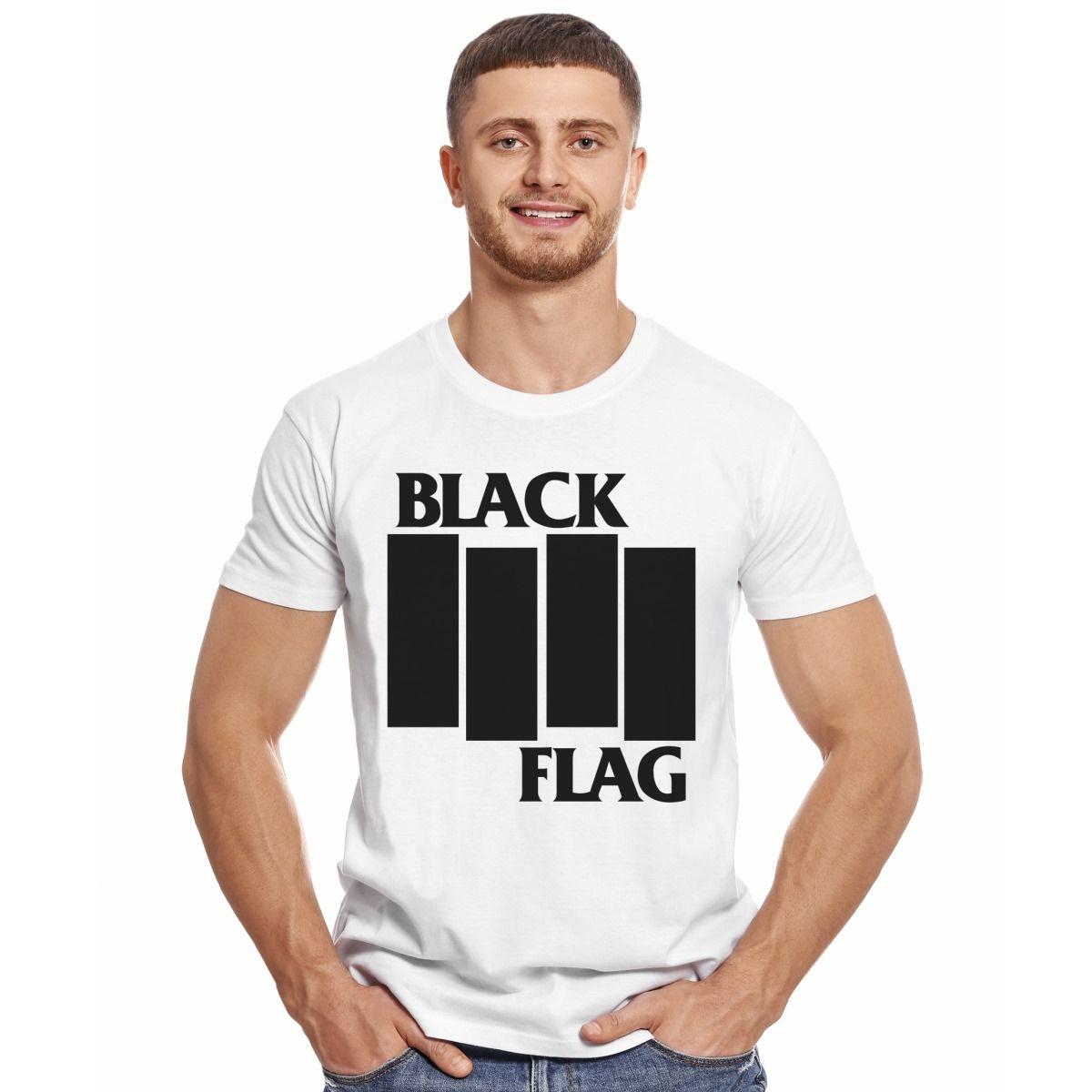 BLACK FLAG LOGO POLERA MANGA CORTA HOMBRE-2