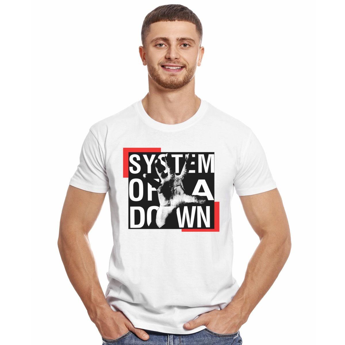 SYSTEM OF A DOWN LOGO POLERA MANGA CORTA HOMBRE-2