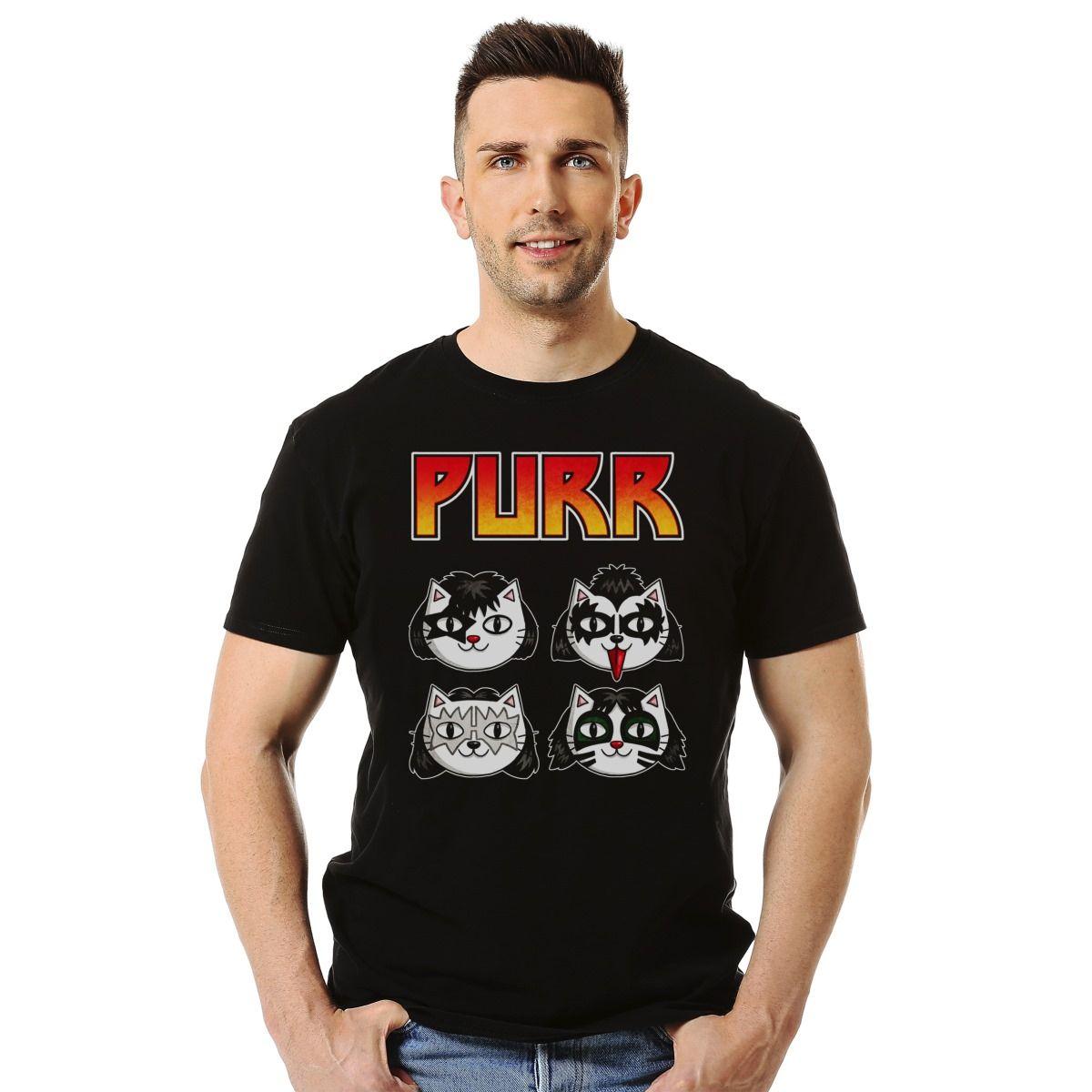 Polera Kiss Purr Gatos Rock-2