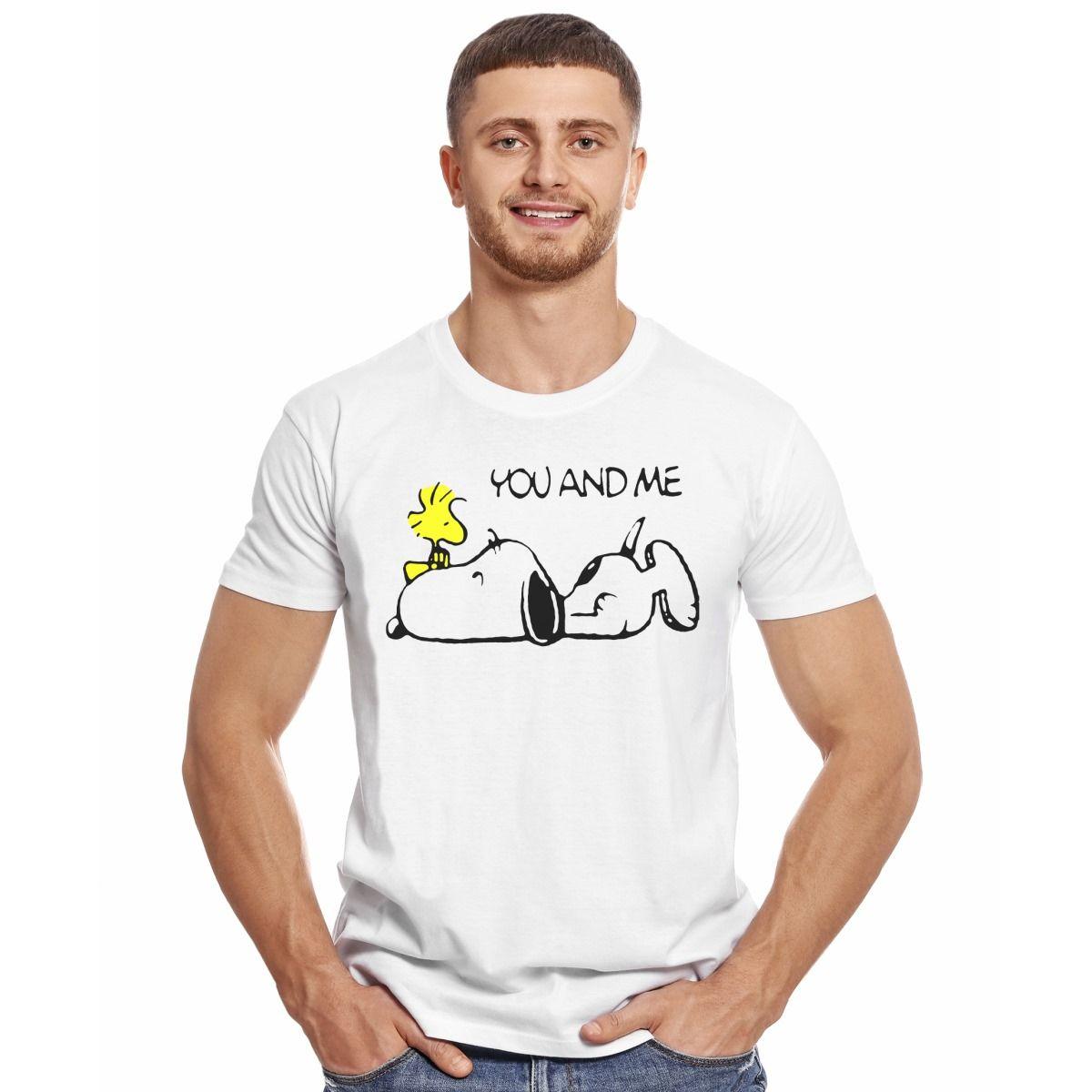 SNOOPY YOU AND ME POLERA MANGA CORTA HOMBRE-2