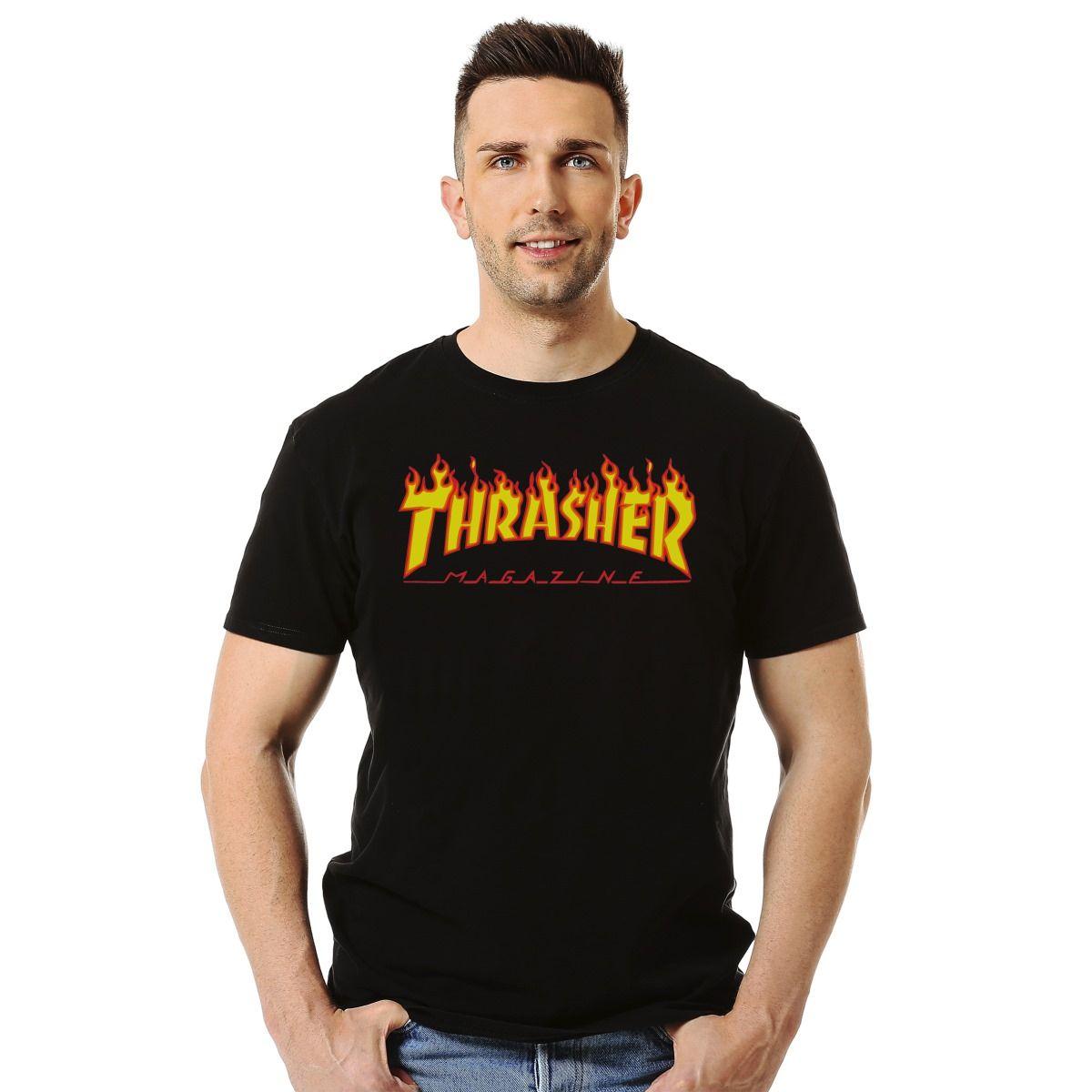 THRASHER MAGAZINE LOGO POLERA MANGA CORTA HOMBRE-2