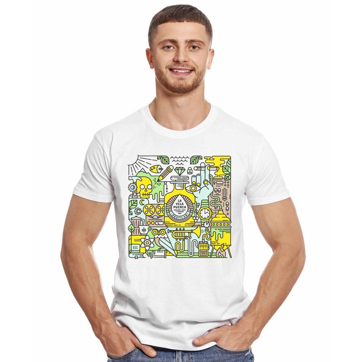 LA VELA PUERCA DESTILAR POLERA MANGA CORTA HOMBRE-2