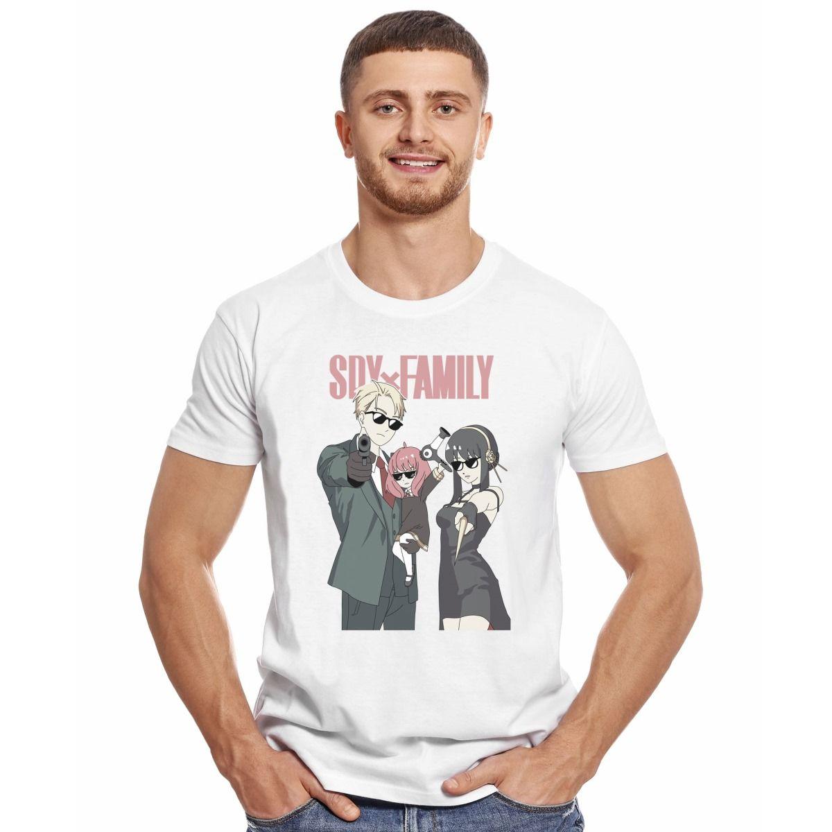 SPY X FAMILY FAMILIA FORGER ARMAS POLERA MANGA CORTA HOMBRE-2