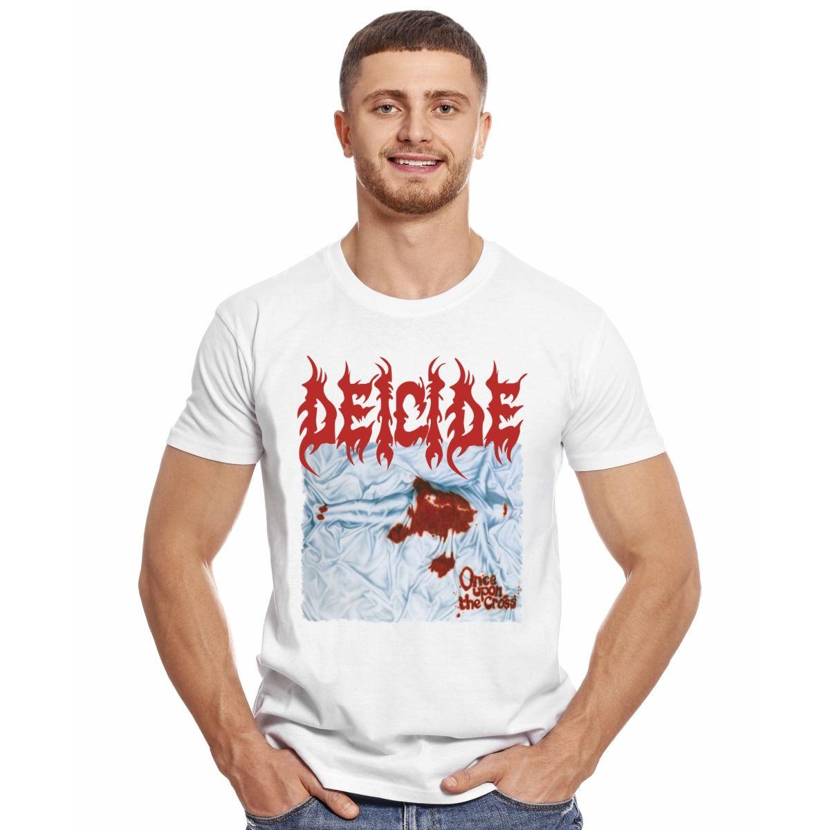 DEICIDE ONCE UPON THE CROSS ALBUM POLERA MANGA CORTA HOMBRE-2