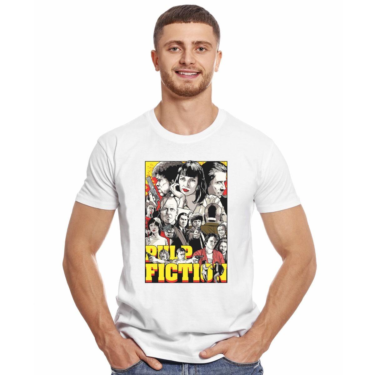 PULP FICTION COMIC POSTER POLERA MANGA CORTA HOMBRE-2
