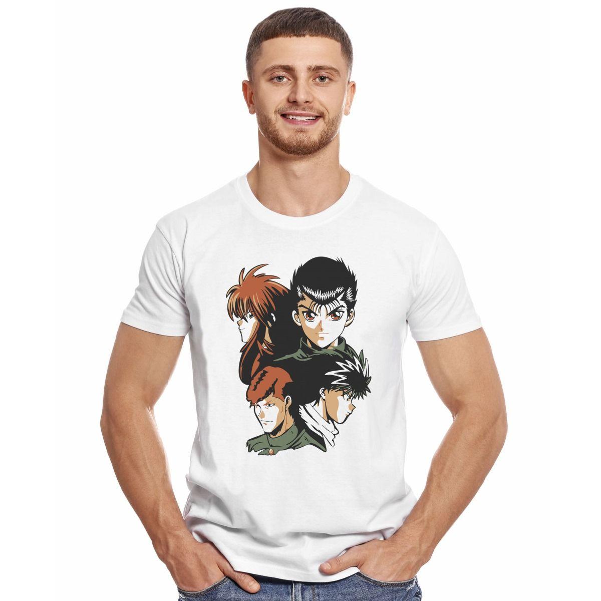 YU YU HAKUSHO CARAS YUSUKE KAZUMA KURAMA HIEI POLERA MANGA CORTA HOMBRE-2