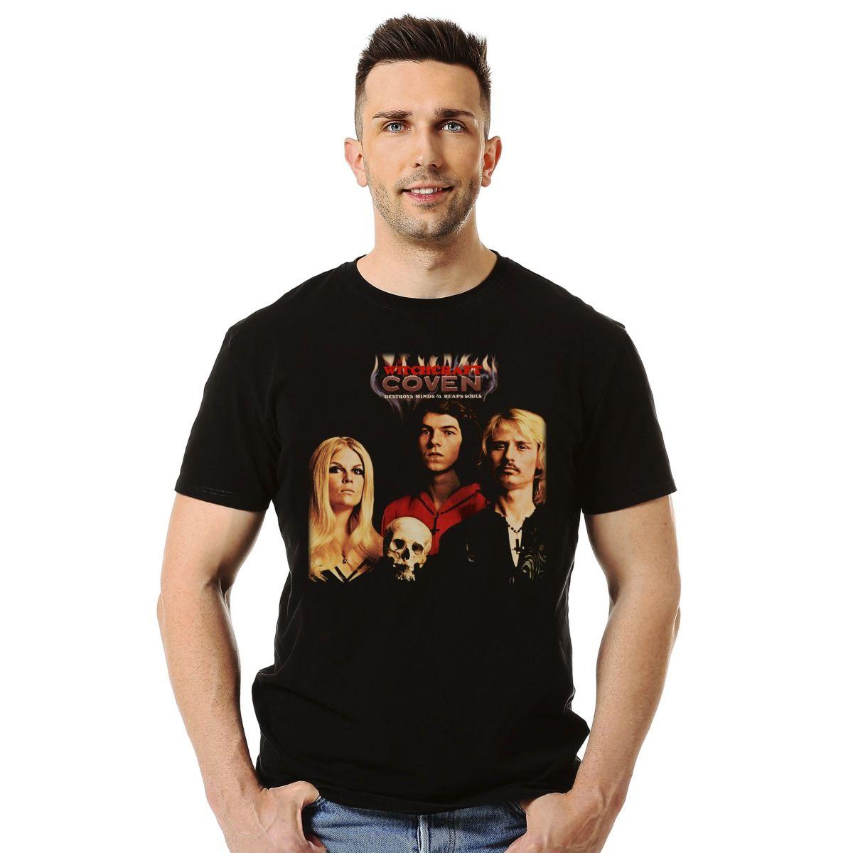 COVEN WITCHCRAFT DESTROYS MINDS AND REAPS SOULS POLERA MANGA CORTA HOMBRE-2