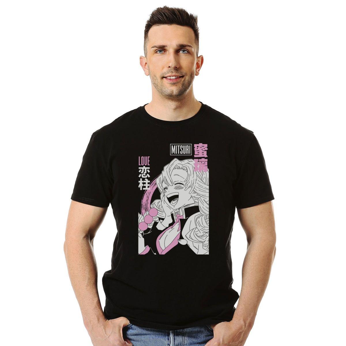 DEMON SLAYER MITSURI RISA POLERA MANGA CORTA HOMBRE-2