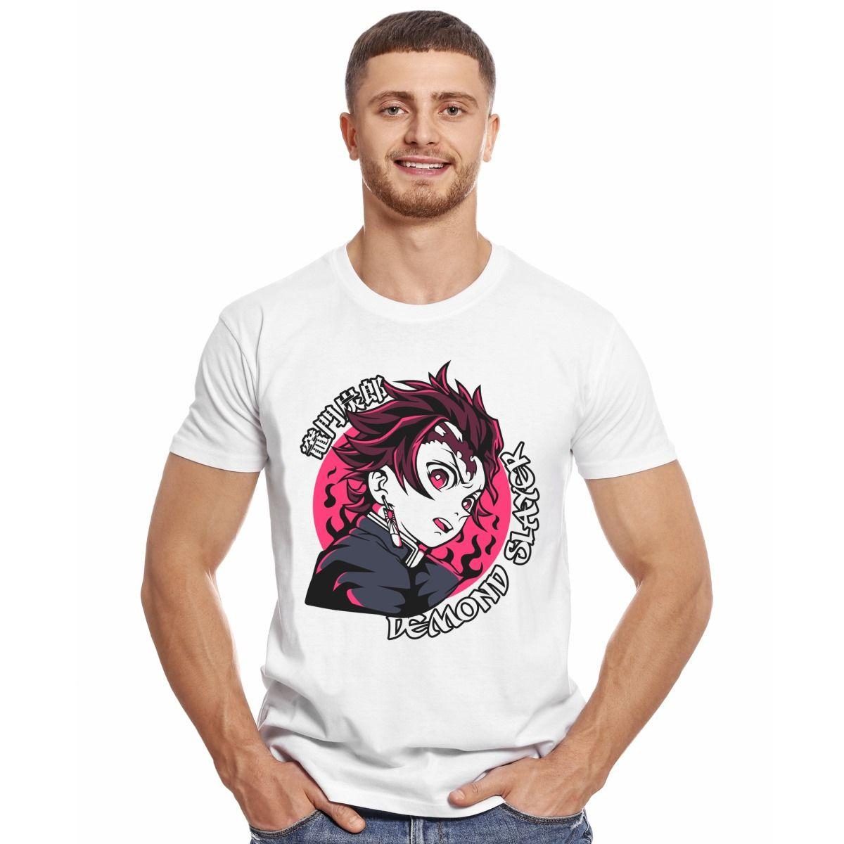 DEMON SLAYER TANJIRO PERFIL CIRCULO POLERA MANGA CORTA HOMBRE-2