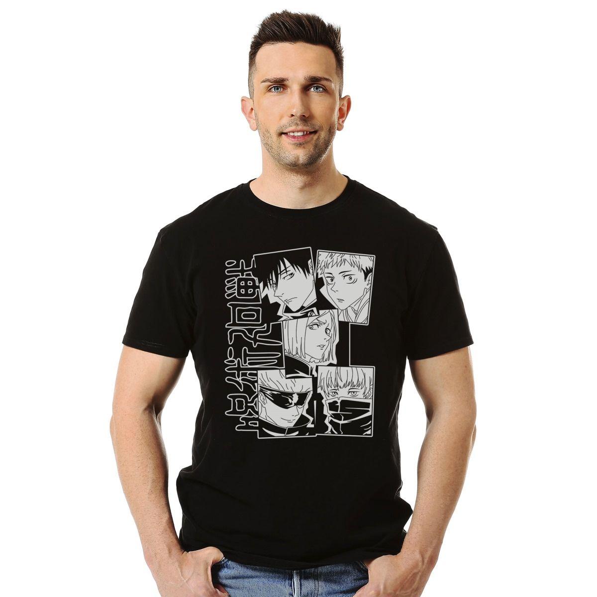 JUJUTSU KAISEN CARAS MANGA POLERA MANGA CORTA HOMBRE-2