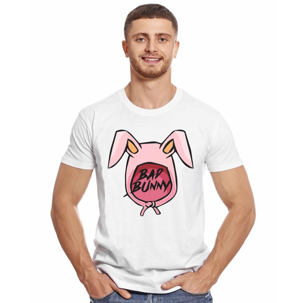BAD BUNNY OREJAS CONEJO MALO POLERA MANGA CORTA HOMBRE-2