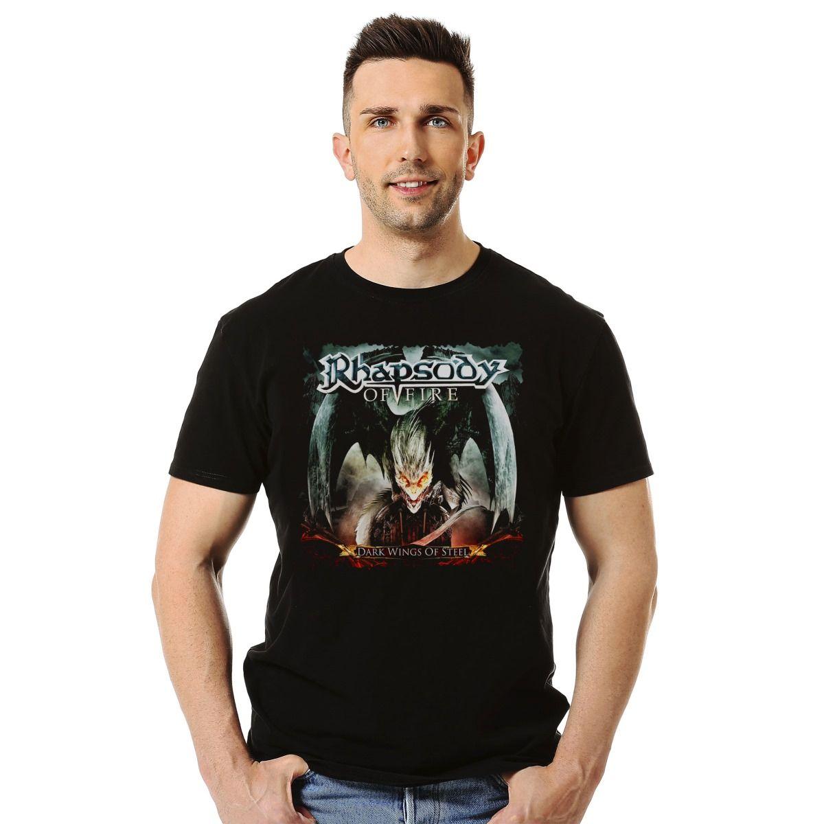 RHAPSODY DARK WINGS OF STEEL POLERA MANGA CORTA HOMBRE-2