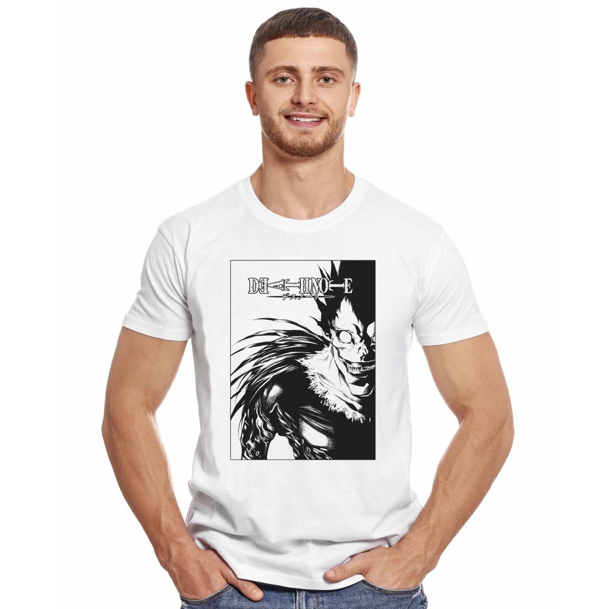 DEATH NOTE RYUK COMIC GRAYSCALE POLERA MANGA CORTA HOMBRE-2