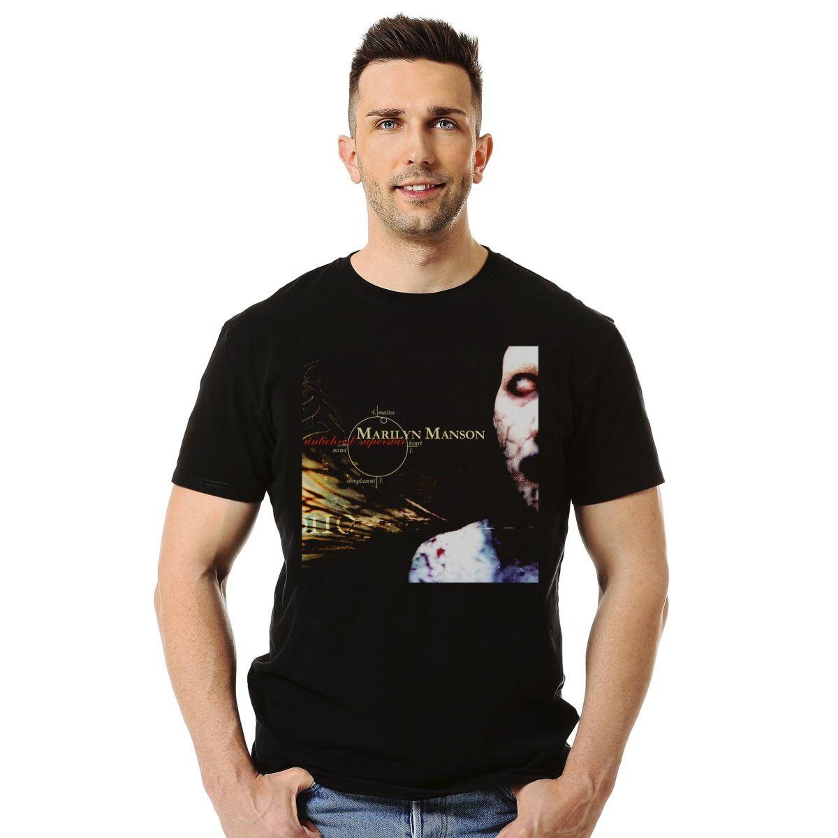 MARILYN MANSON ANTICHRIST SUPERSTAR POLERA MANGA CORTA HOMBRE-2