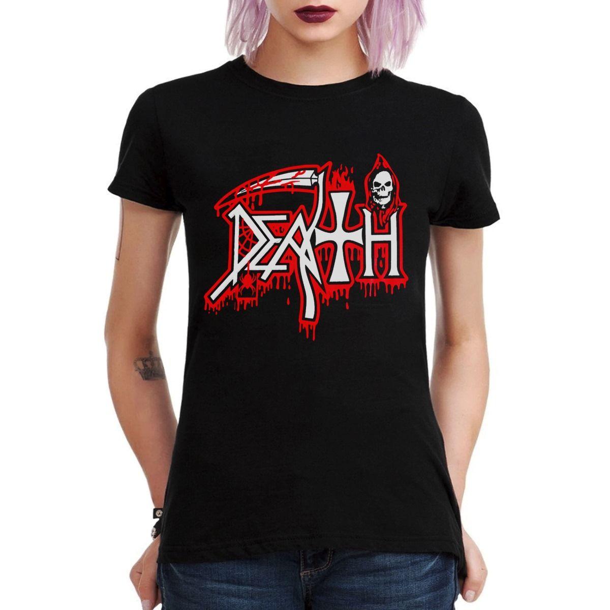 DEATH OLD LOGO POLERA MUJER-2