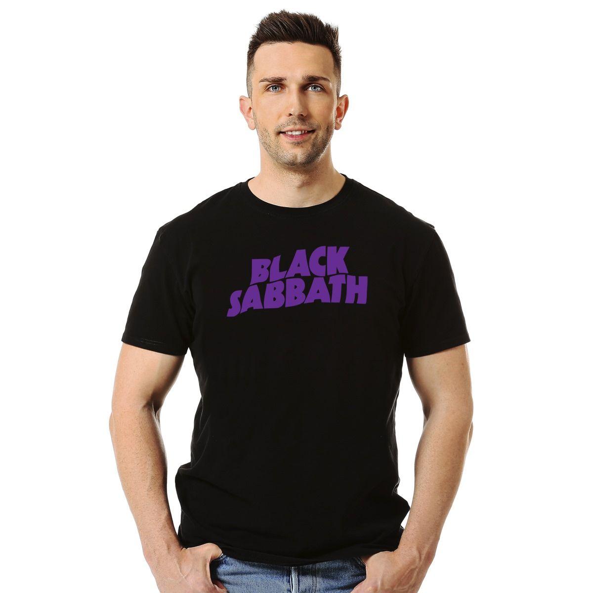 Polera Black Sabbath Logo Morado Metal-2