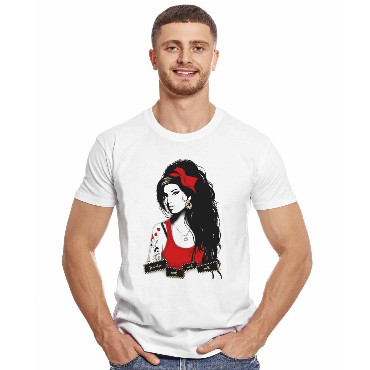 AMY WINEHOUSE GOOD BYE ROCK AND ROLL POLERA MANGA CORTA HOMBRE-2