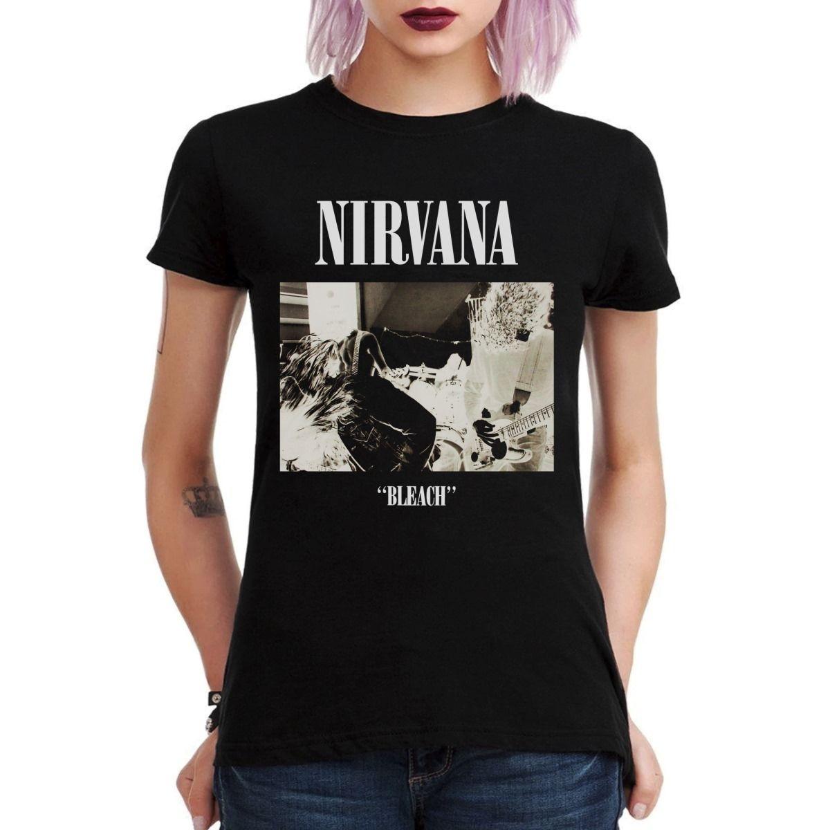 NIRVANA BLEACH POLERA MUJER-2