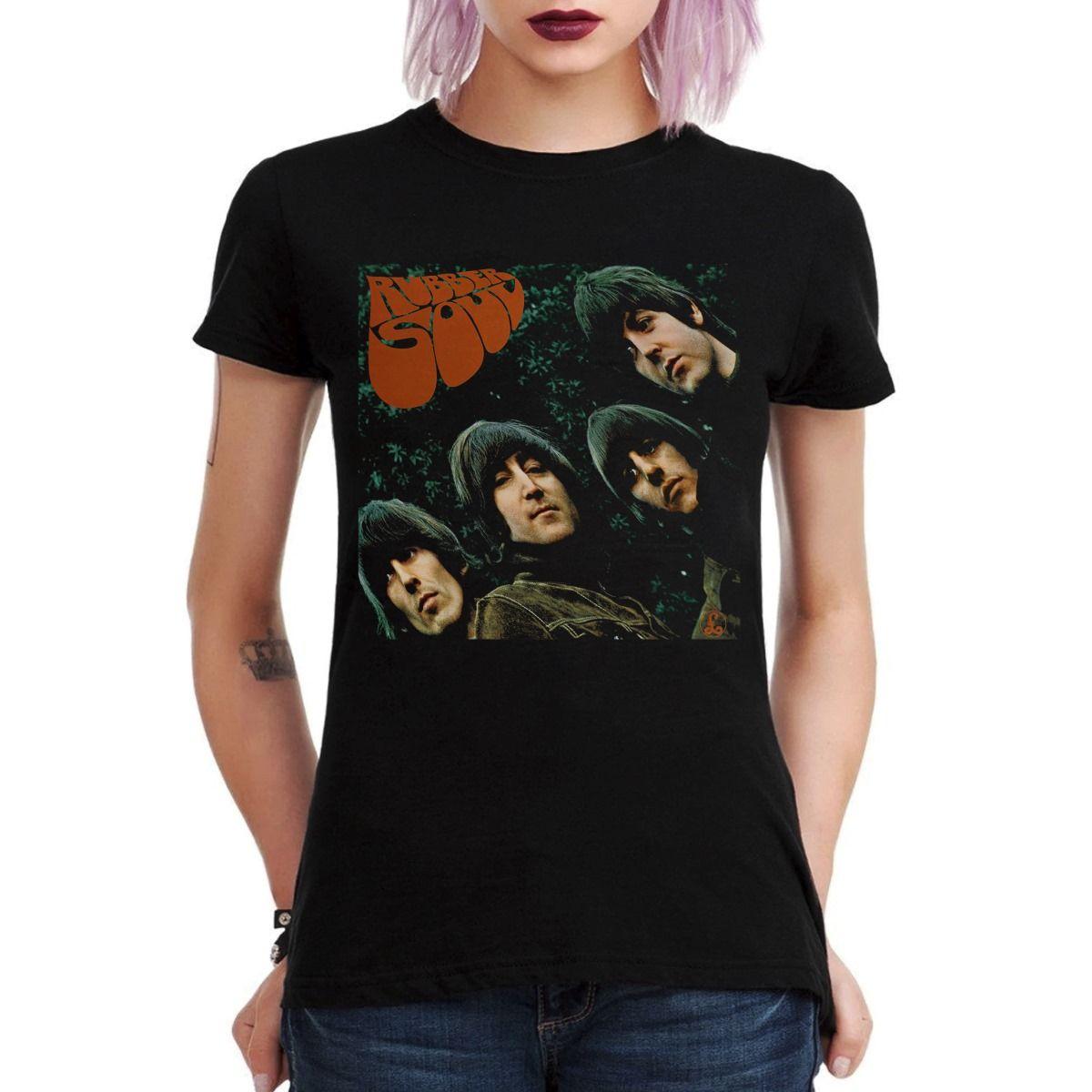 THE BEATLES RUBBER SOUL ALBUM POLERA MUJER-2
