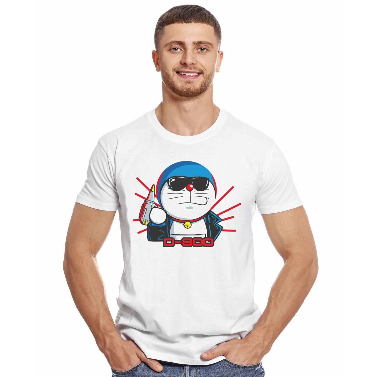 DORAEMON GATO COSMICO D800 TERMINATOR PARODIA POLERA MANGA CORTA HOMBRE-2