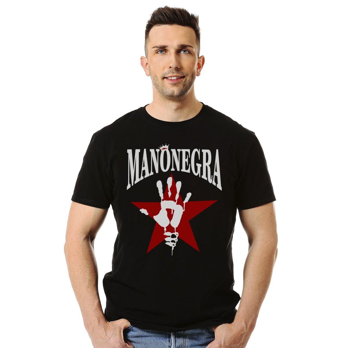 MANO NEGRA BANDA LOGO POLERA MANGA CORTA HOMBRE-2