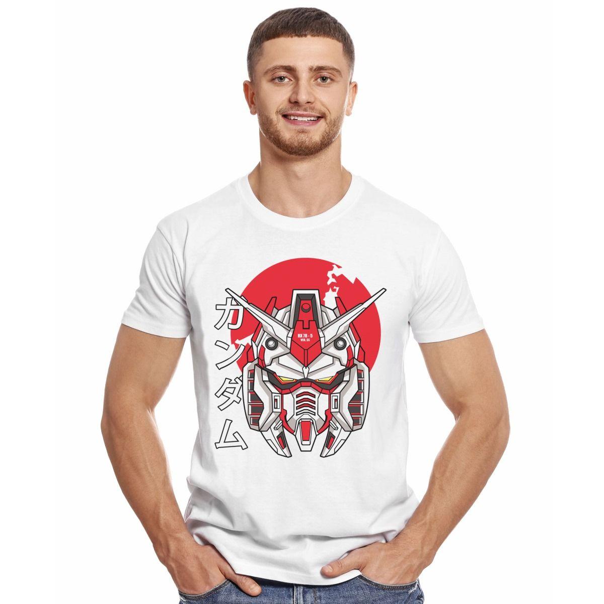 GUNDAM ROBOT CARA SOL POLERA MANGA CORTA HOMBRE-2