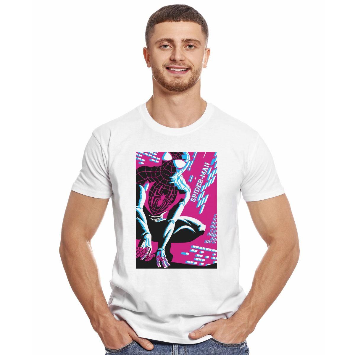 SPIDERMAN POSTER STENCIL POLERA MANGA CORTA HOMBRE-2
