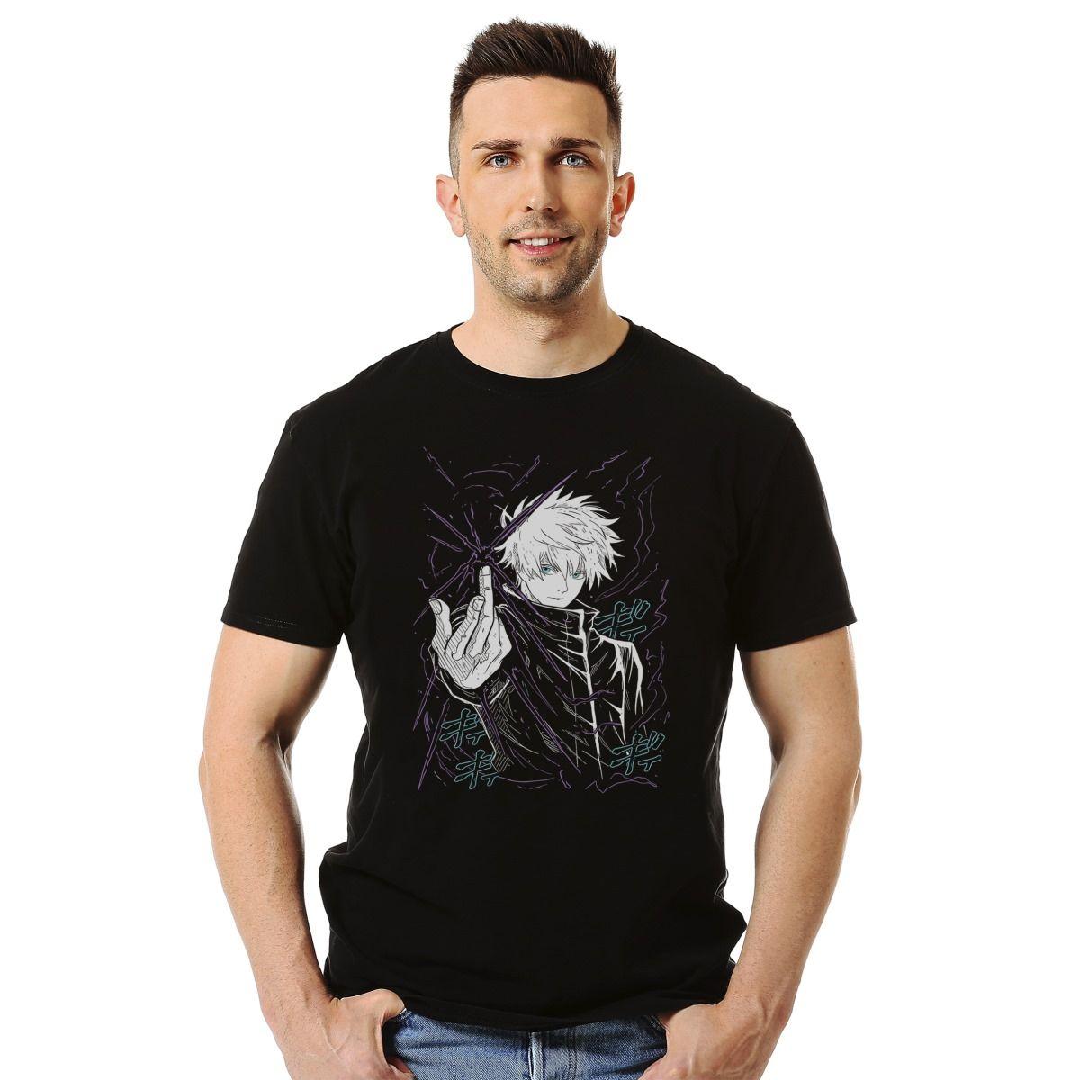 JUJUTSU KAISEN SATORU GOJO MIRANDO POLERA MANGA CORTA HOMBRE-2