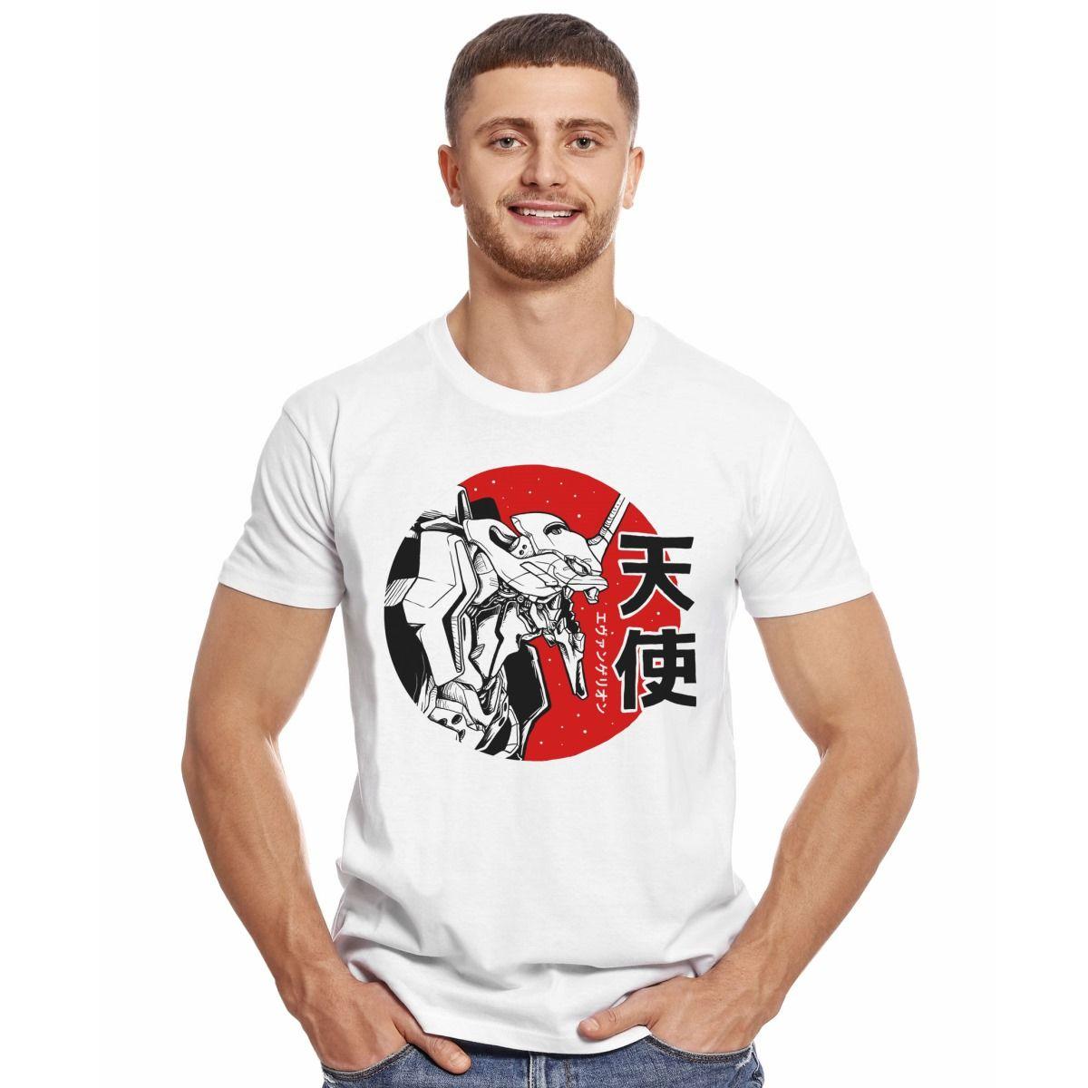 EVANGELION EVA 01 SOL NACIENTE POLERA MANGA CORTA HOMBRE-2