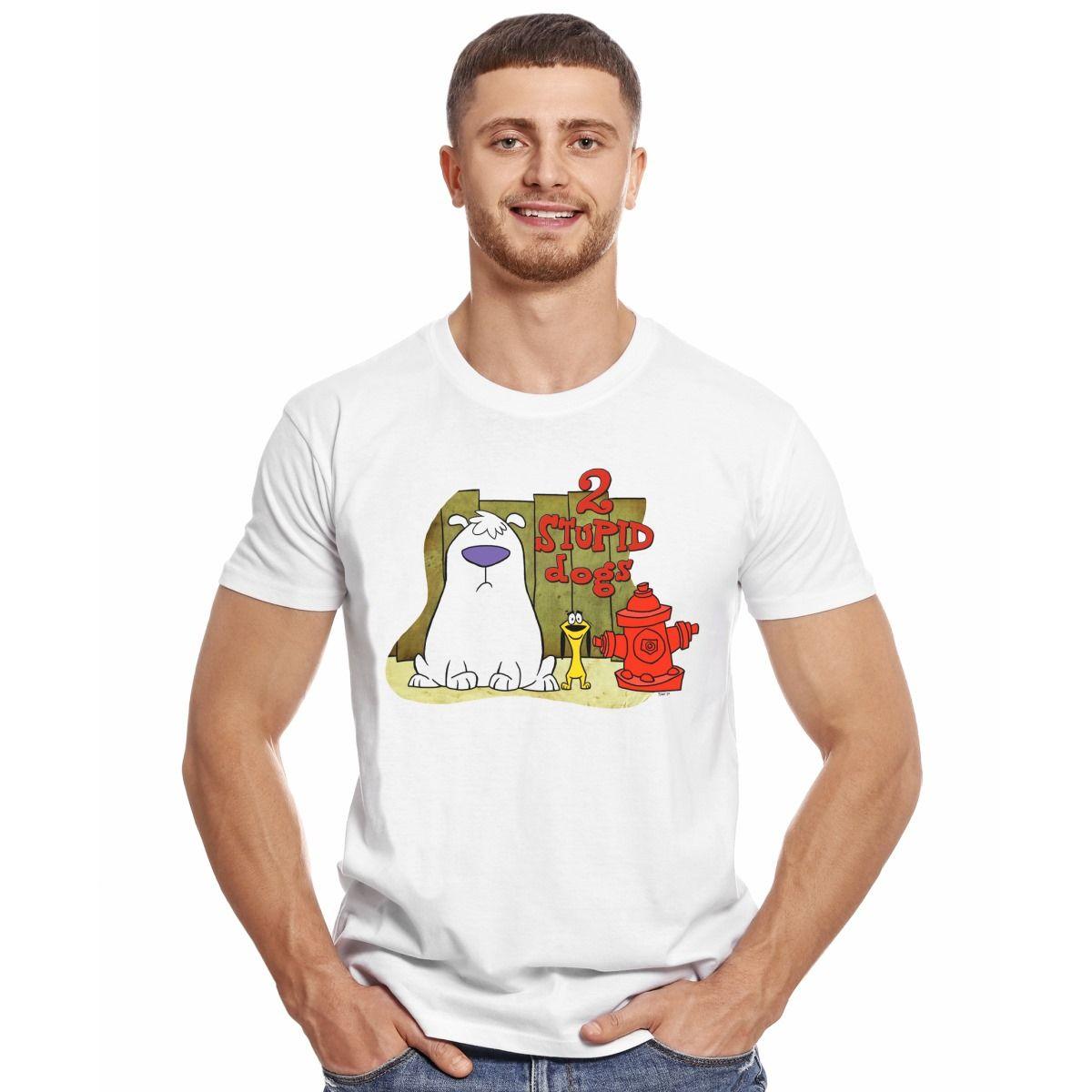 DOS PERROS TONTOS POLERA MANGA CORTA HOMBRE-2