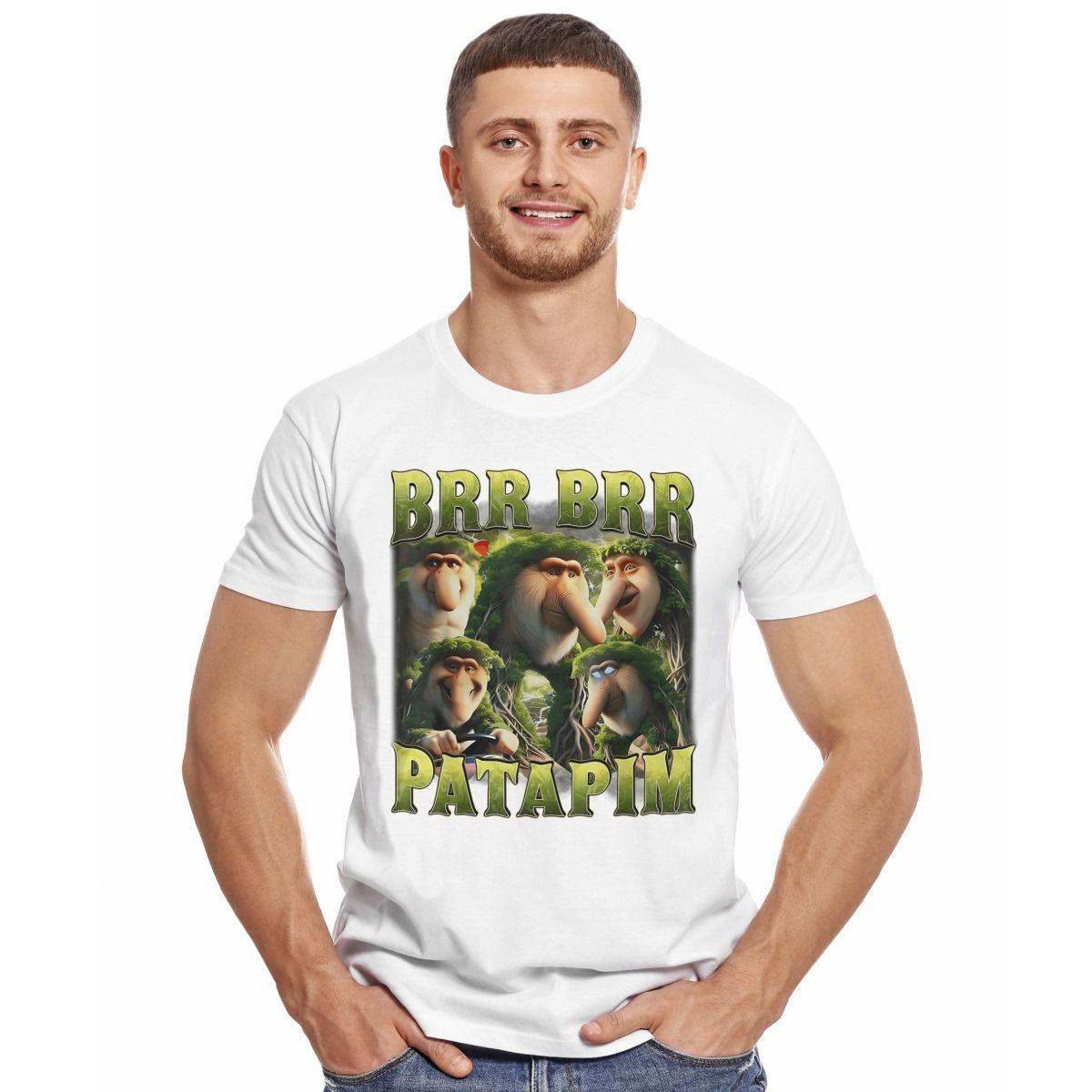 BRAINROT ITALIANO BRR BRR PATAPIM CARAS POLERA MANGA CORTA HOMBRE-2