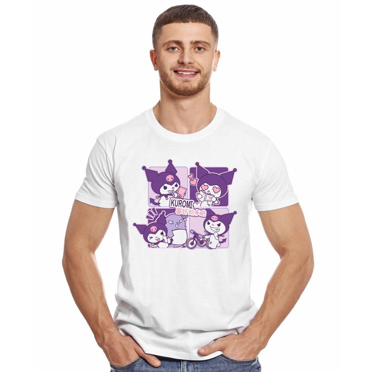 KUROMI CUATRO VIÑETAS POLERA MANGA CORTA HOMBRE-2