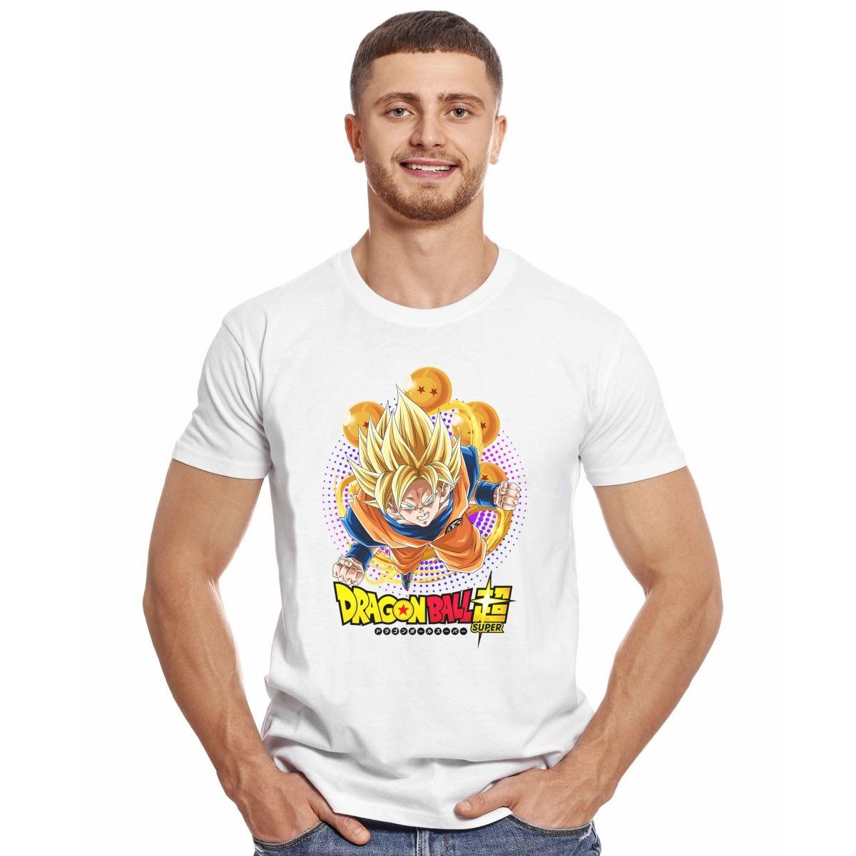DRAGON BALL SUPER GOKU SAYAJIN 2 ESFERAS POLERA MANGA CORTA HOMBRE-2