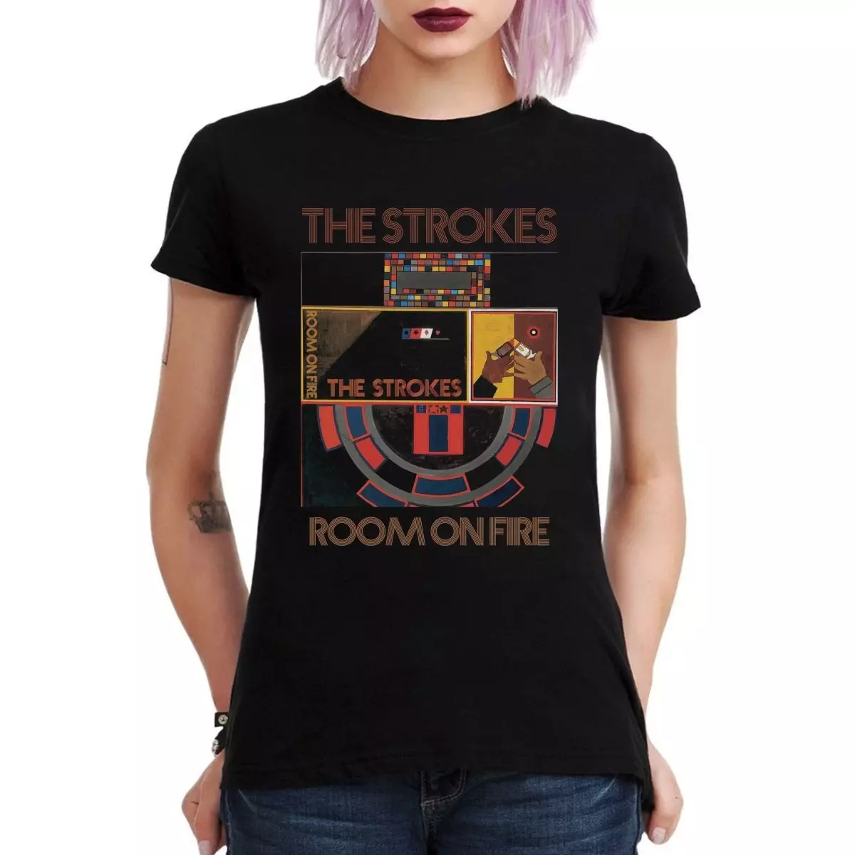 THE STROKES ROOM ON FIRE POLERA MUJER-2