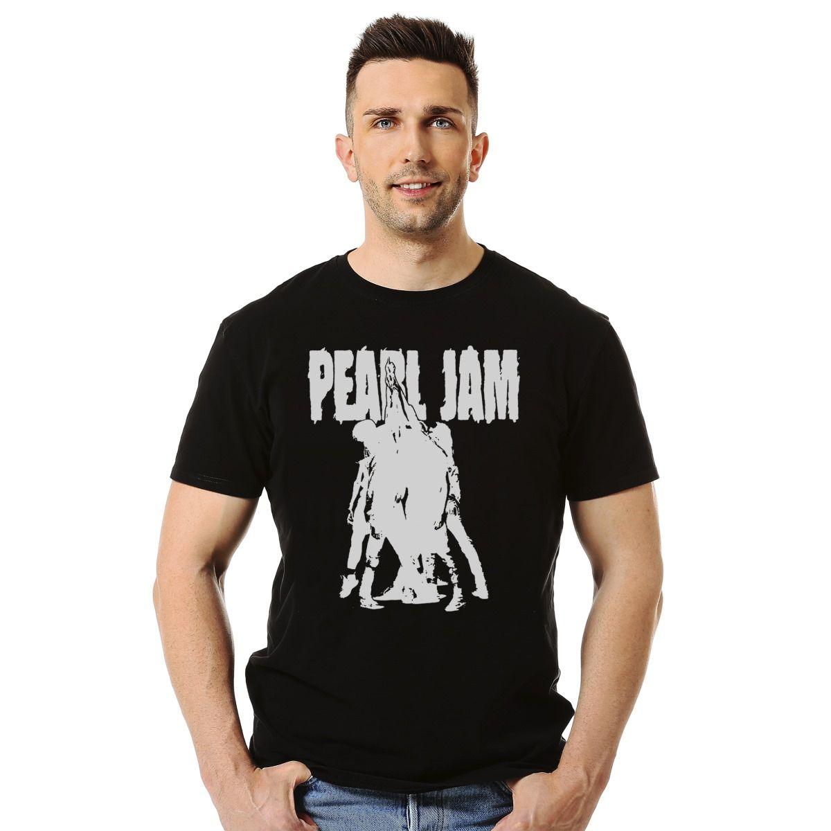 PEARL JAM TEN STENCIL POLERA MANGA CORTA HOMBRE-2