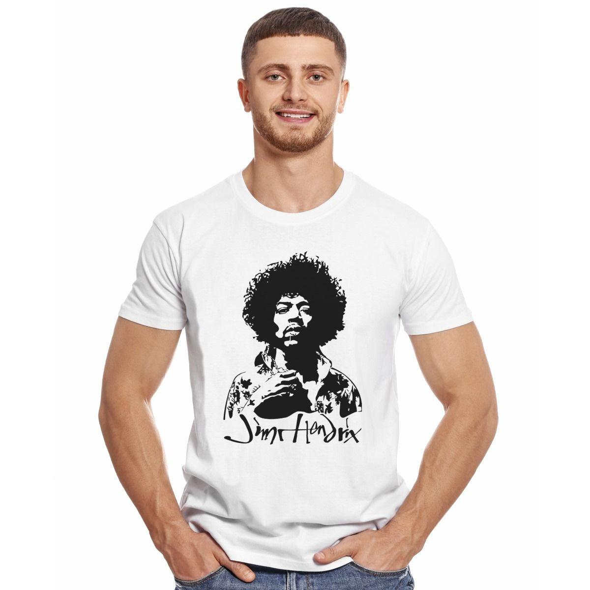 JIMI HENDRIX FACE STENCIL POLERA MANGA CORTA HOMBRE-2