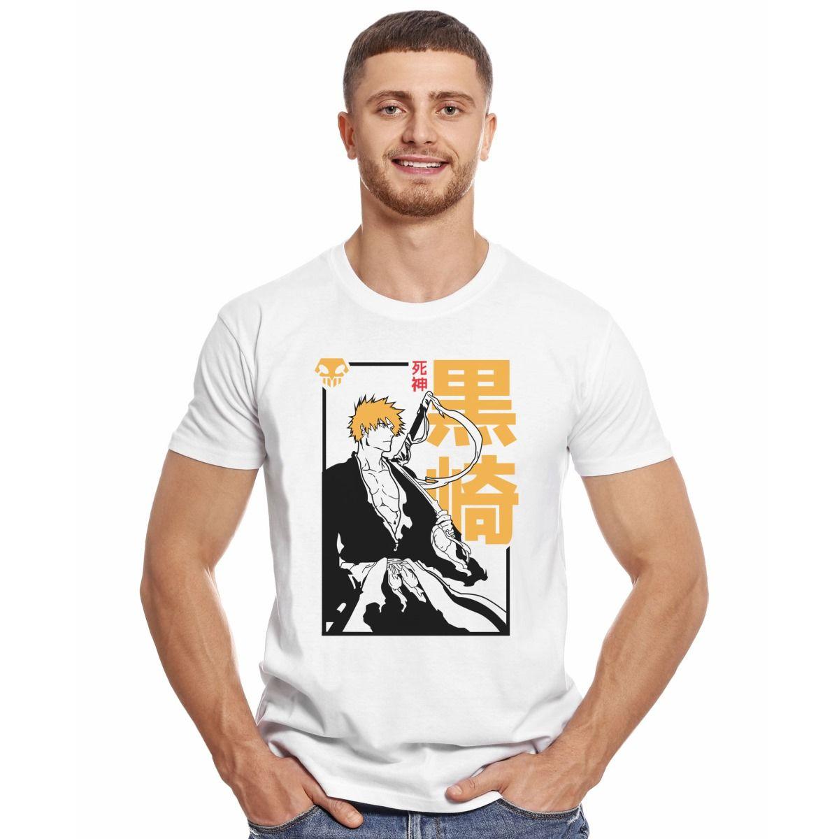BLEACH ICHIGO SHINIGAMI KIMONO POLERA MANGA CORTA HOMBRE-2