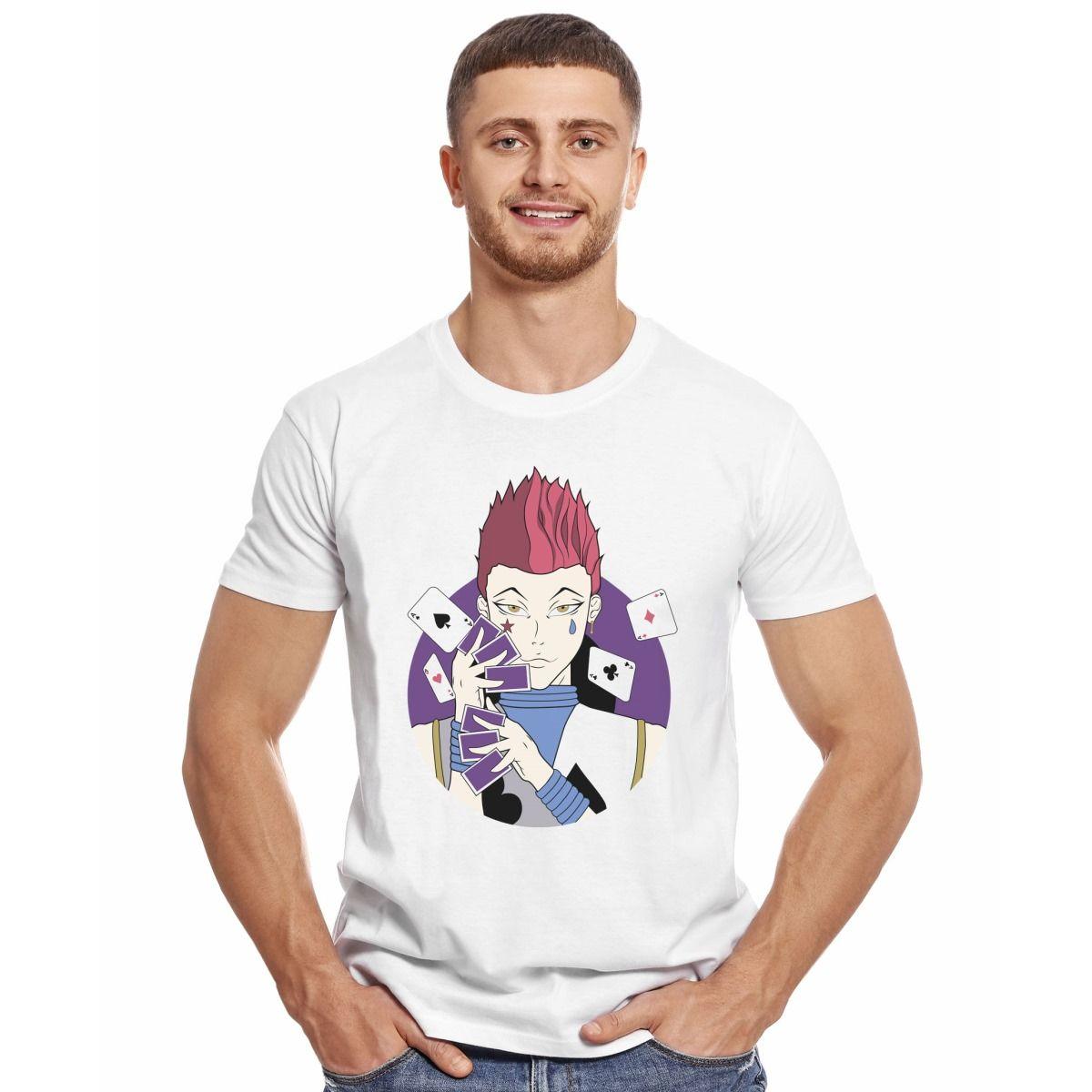 HUNTER X HISOKA CARA CARTAS POLERA MANGA CORTA HOMBRE-2