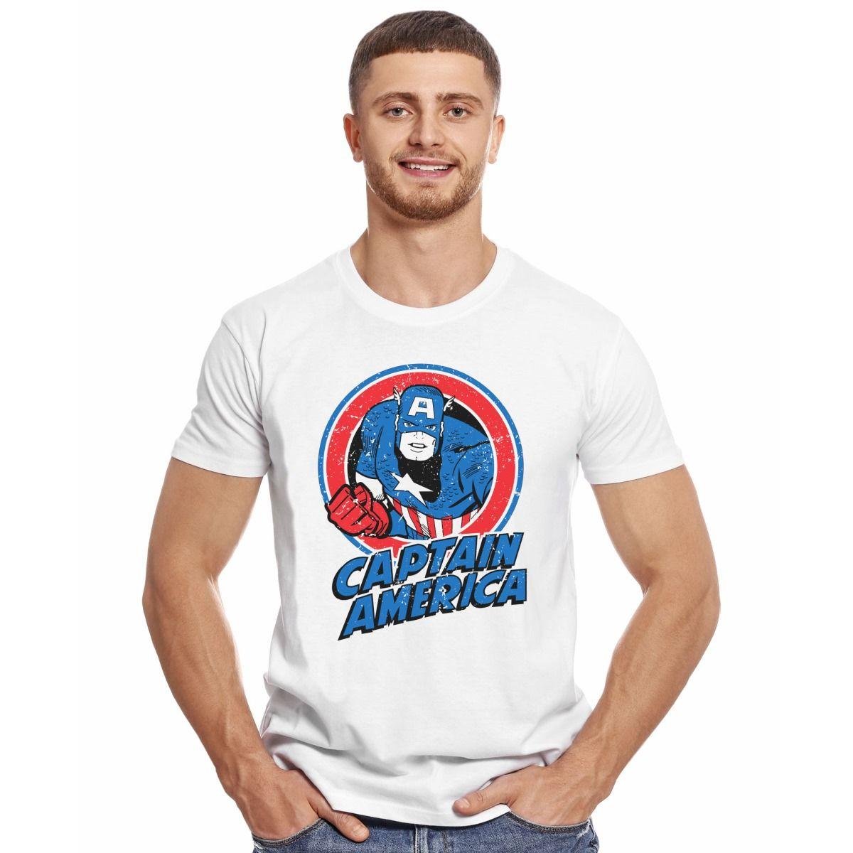 CAPITAN AMERICA VINTAGE LOGO POLERA MANGA CORTA HOMBRE-2