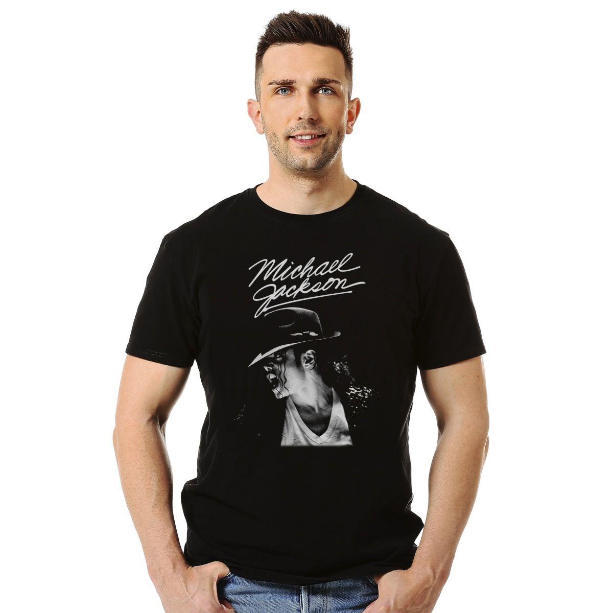 Polera Michael Jackson Face Greyscale Pop-2